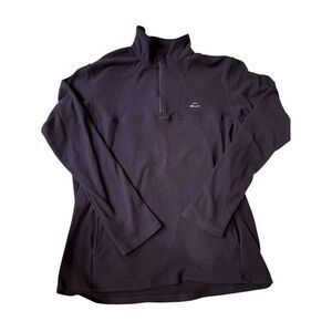 Willit Men's Black 1/4 Zip Fleece Pullover Sweater Size L